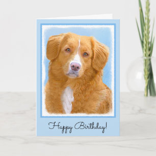 Nova Scotia Duck Tolling Retriever Dog Painting Karte