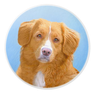 Nova Scotia Duck Tolling Retriever Dog Painting Keramikknauf