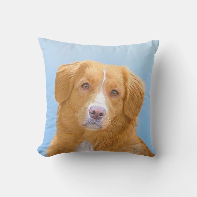 Nova Scotia Duck Tolling Retriever Dog Painting Kissen (Vorderseite)