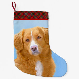 Nova Scotia Duck Tolling Retriever Dog Painting Kleiner Weihnachtsstrumpf