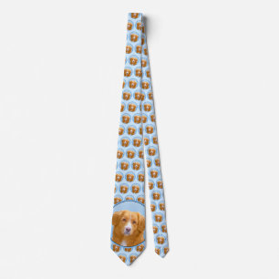 Nova Scotia Duck Tolling Retriever Dog Painting Krawatte
