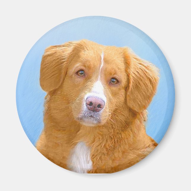 Nova Scotia Duck Tolling Retriever Dog Painting Magnet (Vorne)