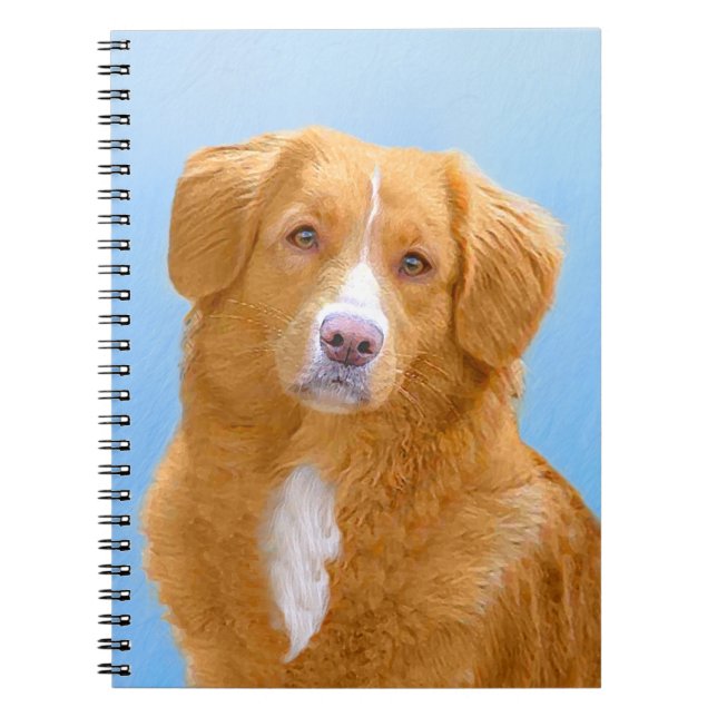 Nova Scotia Duck Tolling Retriever Dog Painting Notizblock (Vorderseite)