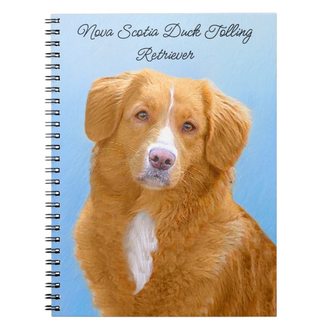 Nova Scotia Duck Tolling Retriever Dog Painting Notizblock (Vorderseite)