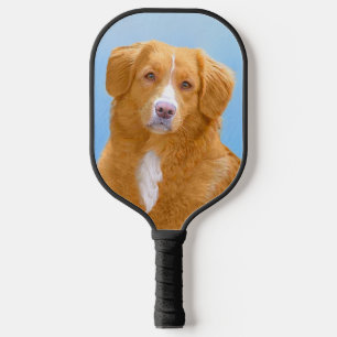 Nova Scotia Duck Tolling Retriever Dog Painting Pickleball Schläger