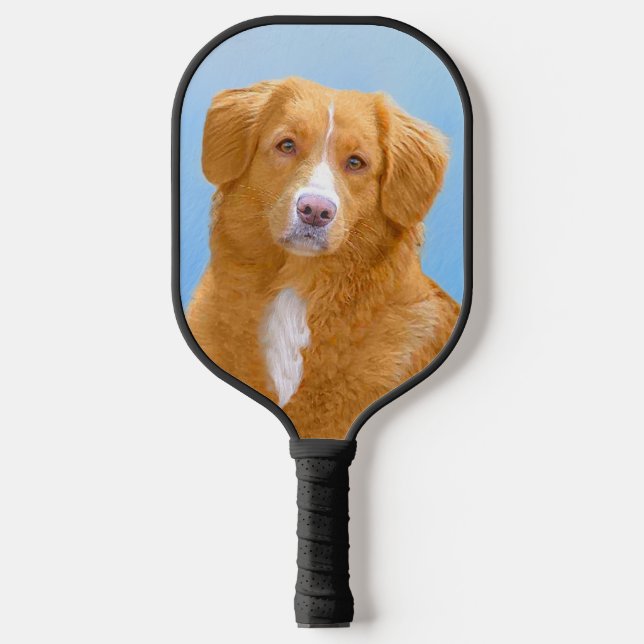 Nova Scotia Duck Tolling Retriever Dog Painting Pickleball Schläger (Vorderseite)