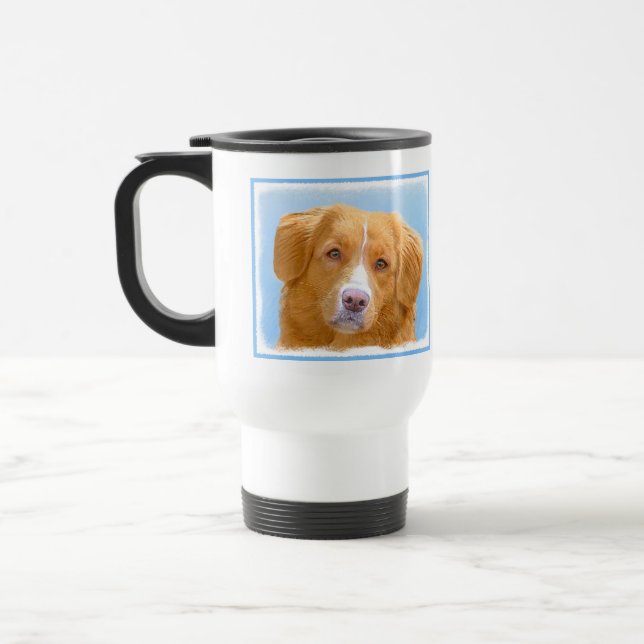 Nova Scotia Duck Tolling Retriever Dog Painting Reisebecher (Links)