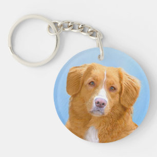 Nova Scotia Duck Tolling Retriever Dog Painting Schlüsselanhänger