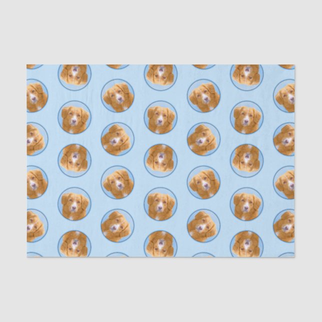 Nova Scotia Duck Tolling Retriever Dog Painting Seidenpapier (Vorderseite)