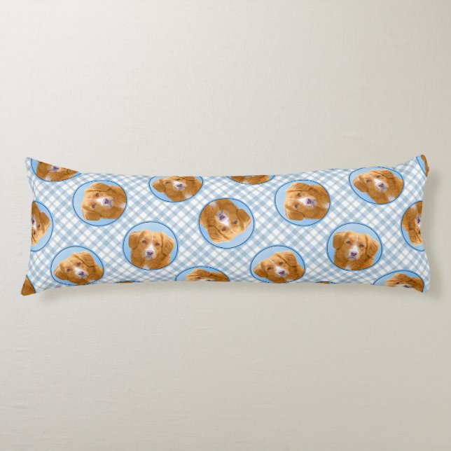 Nova Scotia Duck Tolling Retriever Dog Painting Seitenschläferkissen (Vorderseite)