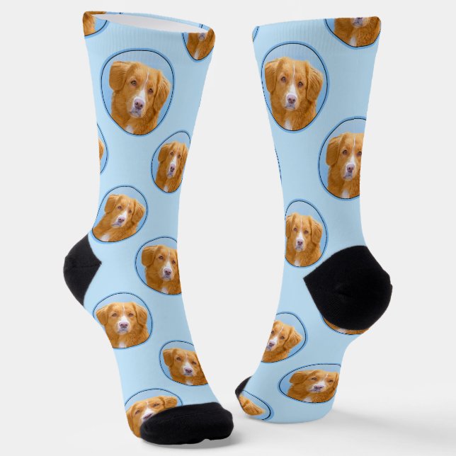 Nova Scotia Duck Tolling Retriever Dog Painting Socken (Gewinkelt)