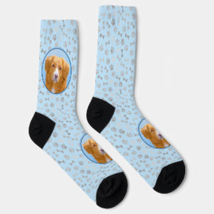 Nova Scotia Duck Tolling Retriever Dog Painting Socken