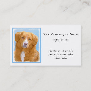 Nova Scotia Duck Tolling Retriever Dog Painting Visitenkarte