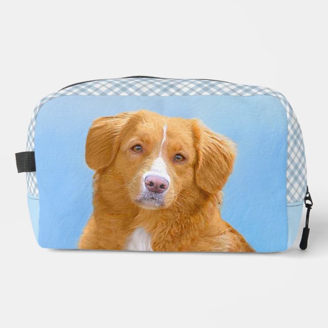 Nova Scotia Duck Tolling Retriever Dog Painting Waschbeutel (Vorderseite)