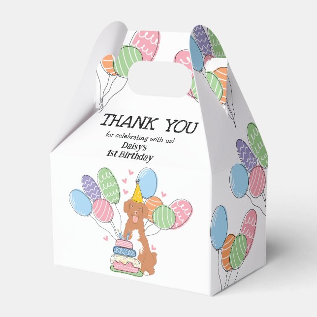 Nova Scotia Duck Tolling Retriever Geburtstag Geschenkschachtel (Vorderseite)