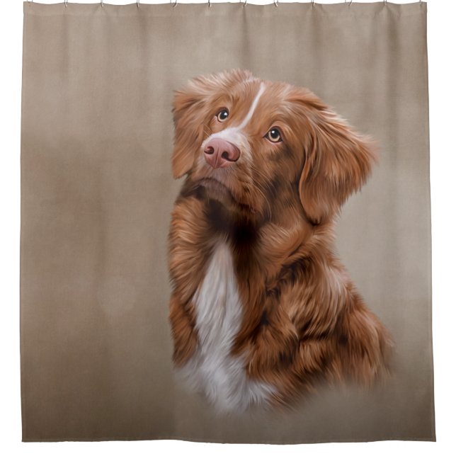 Nova Scotia Duck Tolling Retriever Hund Duschvorhang (Vorderseite)
