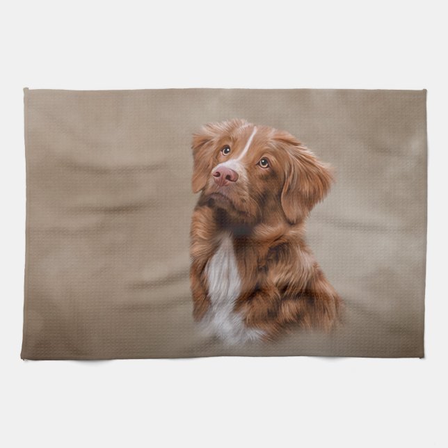 Nova Scotia Duck Tolling Retriever Hund Geschirrtuch (Horizontal)