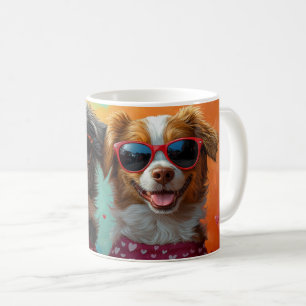 Nova Scotia Duck Tolling Retriever mit Rosen zum V Kaffeetasse