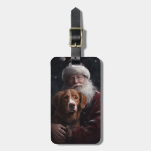 Nova Scotia Duck Tolling Retriever mit Weihnachtsm Gepäckanhänger