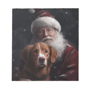 Nova Scotia Duck Tolling Retriever mit Weihnachtsm Notizblock