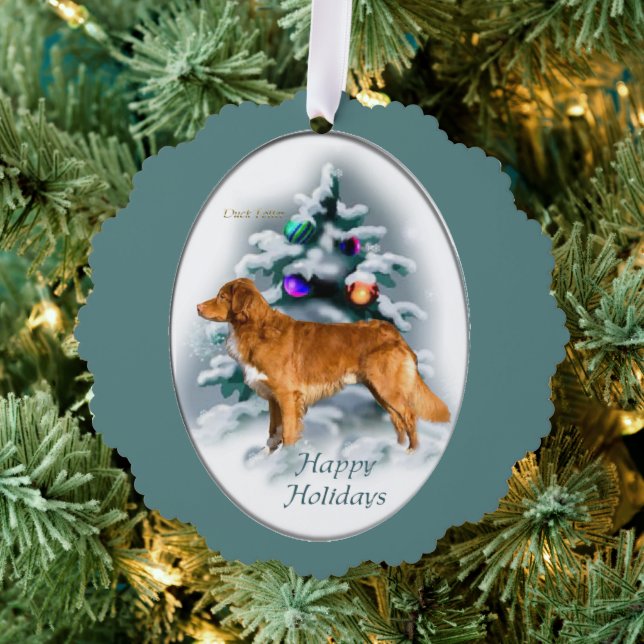 Nova Scotia Duck Tolling Retriever Ornament Karte (Insitu (Baum))