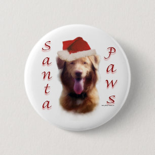 Nova Scotia Duck Tolling Retriever Santa Paws Button