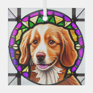 Nova Scotia Duck Tolling Retriever "Stached" Ornament Aus Glas