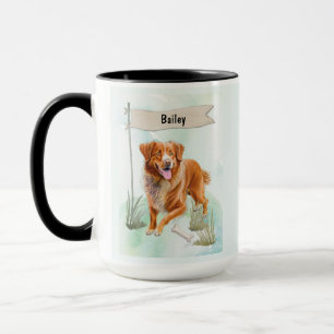 Nova Scotia Duck Tolling Retriever Wasserfarben Hu Tasse