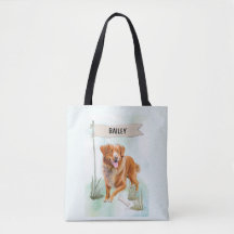Nova Scotia Duck Tolling Retriever Watercolor Dog