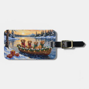 Nova Scotia Duck Tolling Retriever Weihnachtsboot  Gepäckanhänger