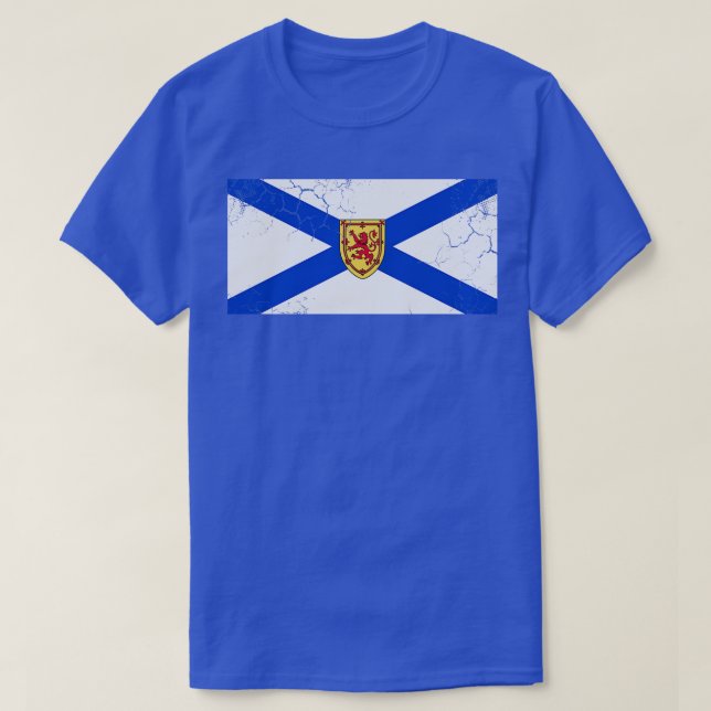 Nova Scotia Flag Canada Vintag Flag T-Shirt (Design vorne)