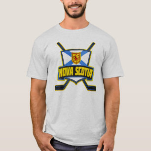 Nova Scotia Flag Hockey-Logo mit Rückseite T-Shirt