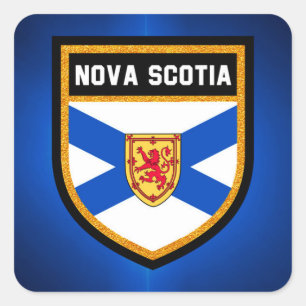 Nova Scotia Flag Quadratischer Aufkleber