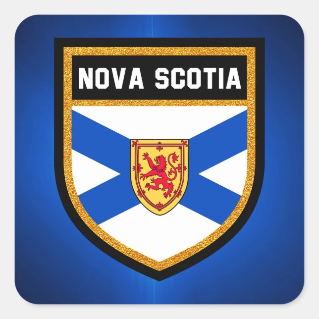 Nova Scotia Flag Quadratischer Aufkleber (Vorderseite)
