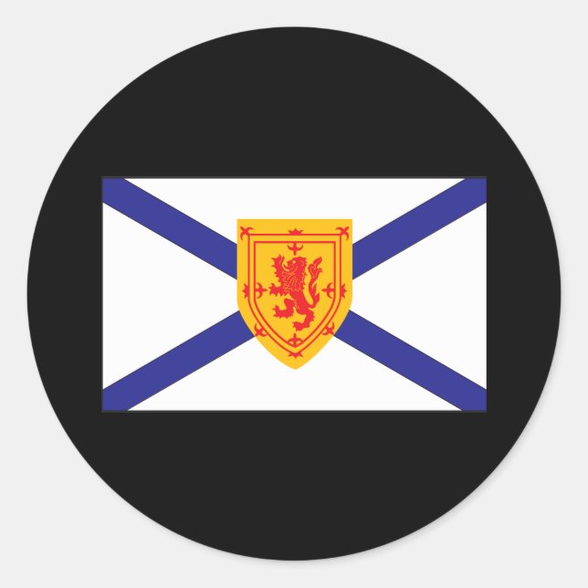 NOVA SCOTIA FLAG RUNDER AUFKLEBER (Vorderseite)