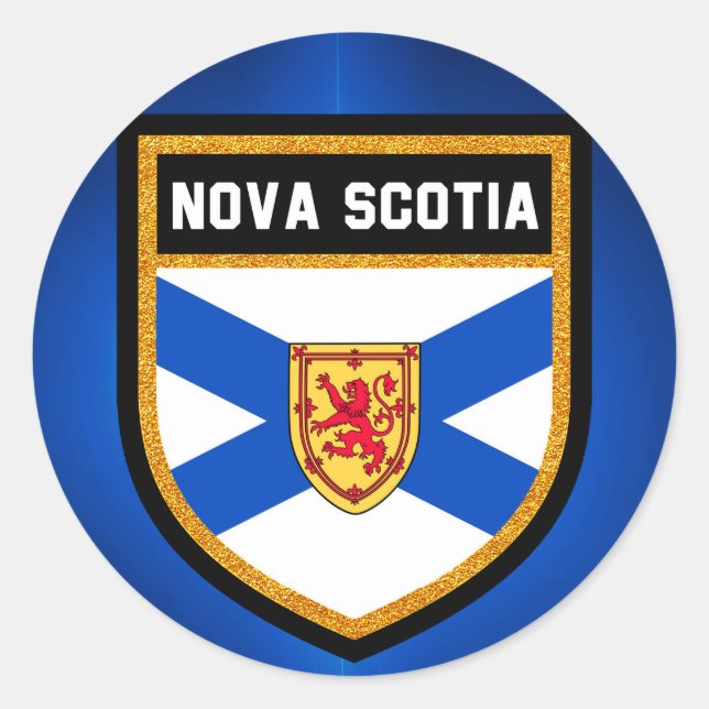 Nova Scotia Flag Runder Aufkleber (Vorderseite)