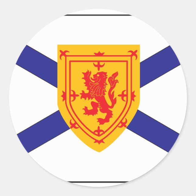 NOVA SCOTIA FLAG RUNDER AUFKLEBER (Vorderseite)
