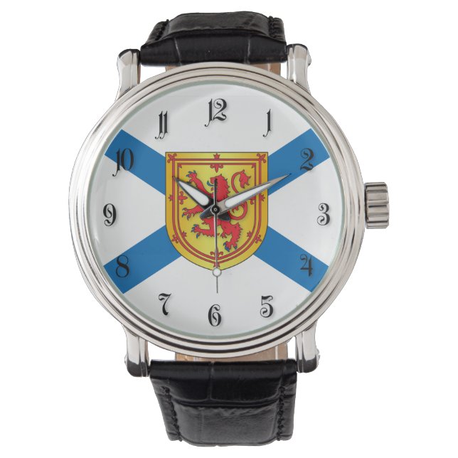 Nova Scotia-Flagge Armbanduhr (Vorderseite)