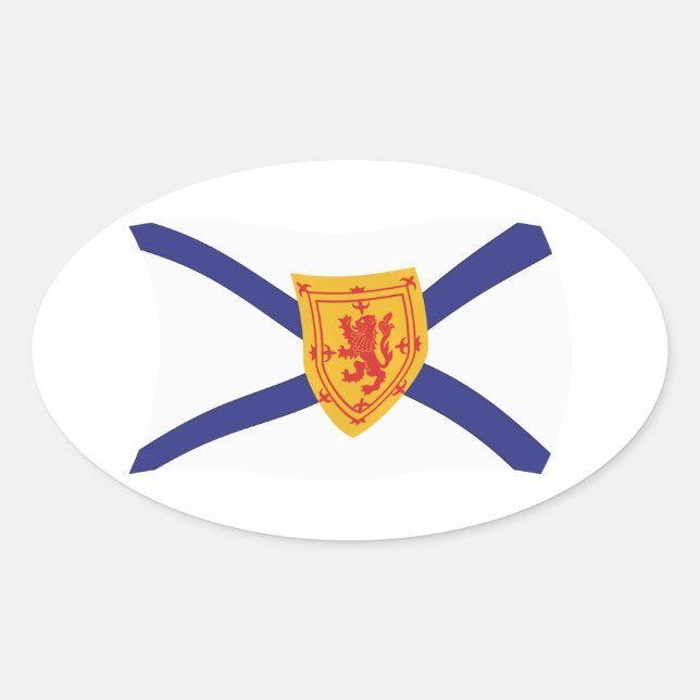 Nova Scotia Flaggenaufkleber Ovaler Aufkleber (Vorderseite)