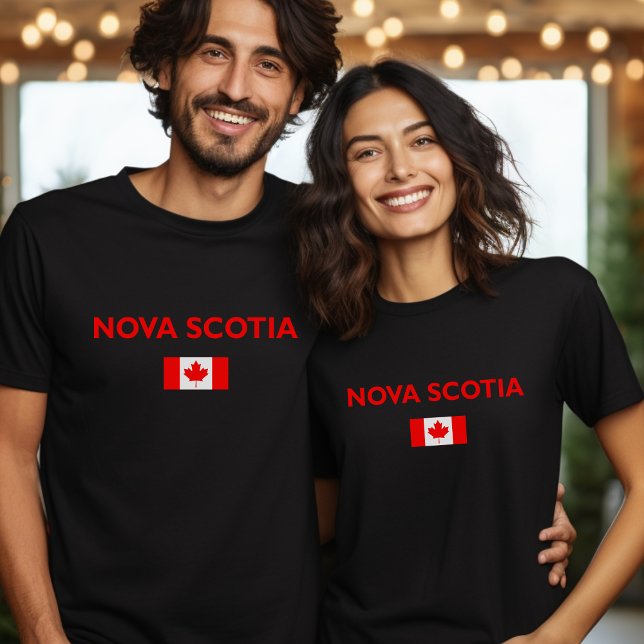 Nova Scotia Kanada Kanadische Flagge dunkle Farbe T-Shirt (Von Creator hochgeladen)