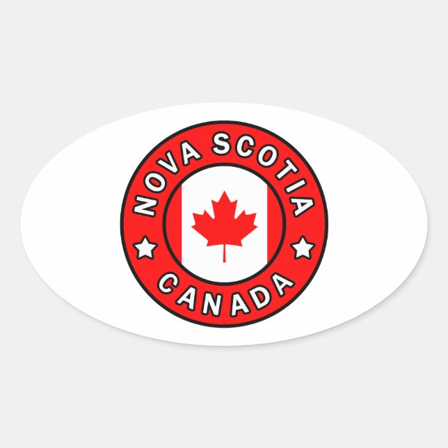 Nova Scotia Kanada Ovaler Aufkleber (Vorderseite)