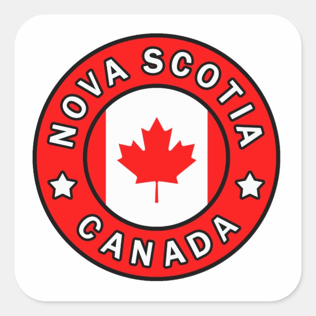 Nova Scotia Kanada Quadratischer Aufkleber (Vorderseite)