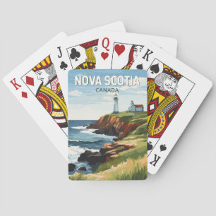 Nova Scotia Kanada Reise Kunst Vintage Spielkarten