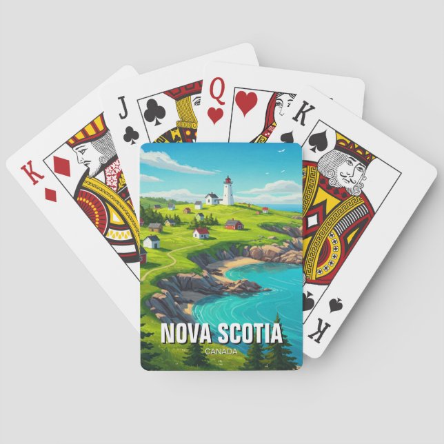 Nova Scotia Kanada Reiseführer Spielkarten (Rückseite)