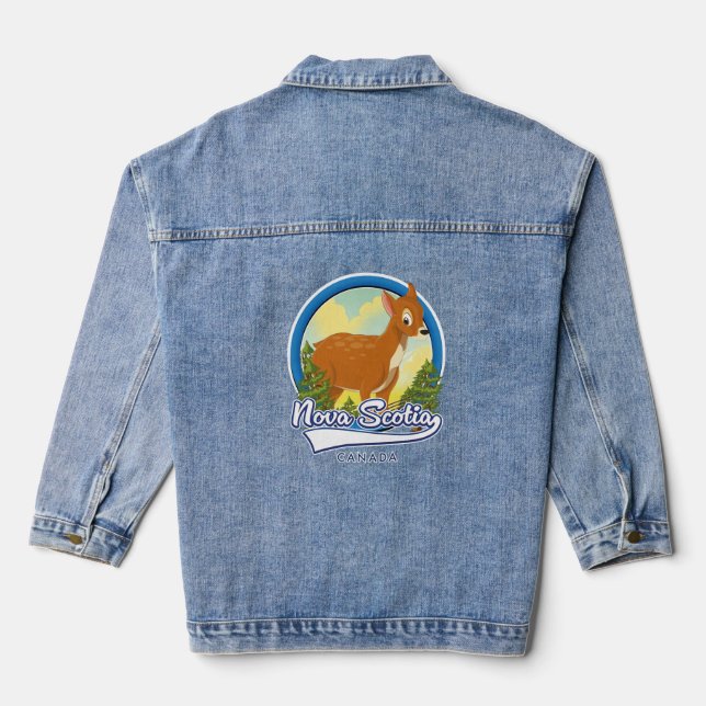 Nova Scotia Kanada Reiselogo Jeansjacke (Rückseite)