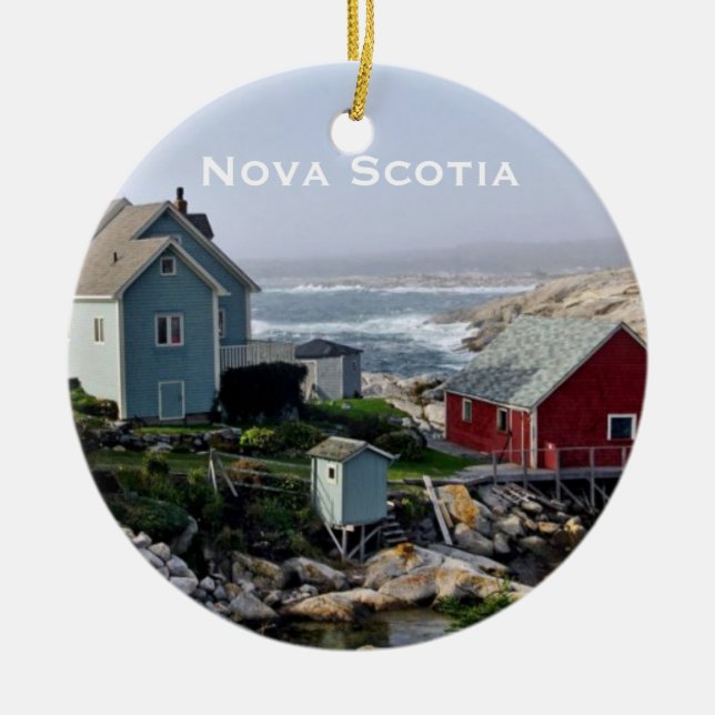 Nova Scotia Landschaftsdekoration Keramik Ornament (Vorne)