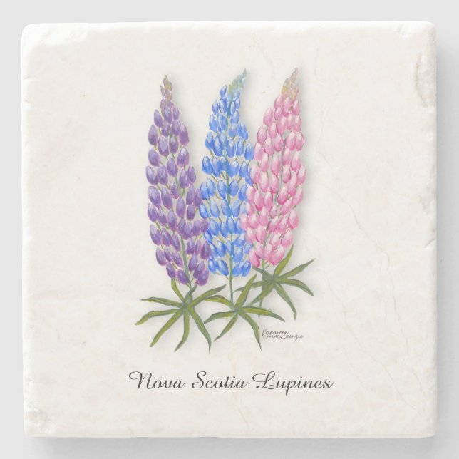 Nova Scotia Lupinen Steinuntersetzer (Vorderseite)