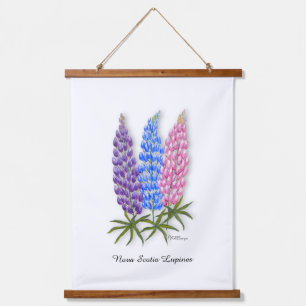 Nova Scotia Lupinen Wandteppich Mit Holzrahmen