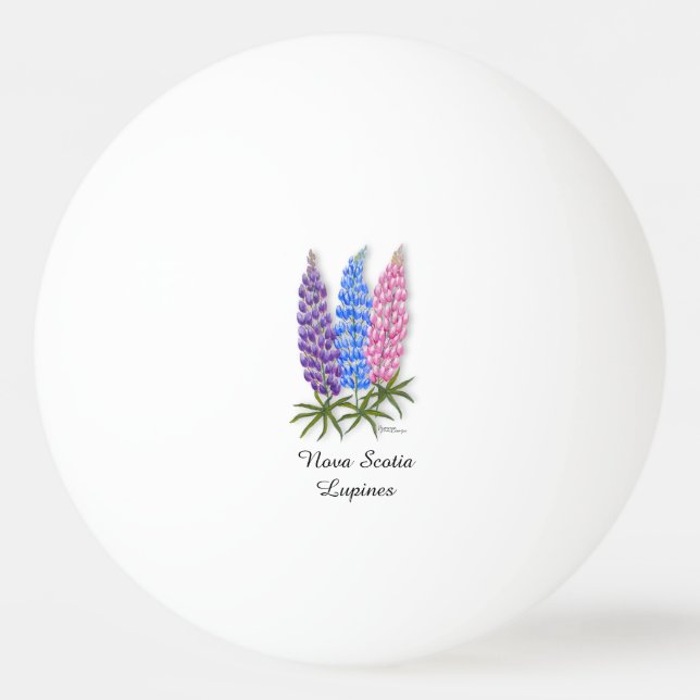 Nova Scotia Lupines Tischtennisball (Vorderseite)