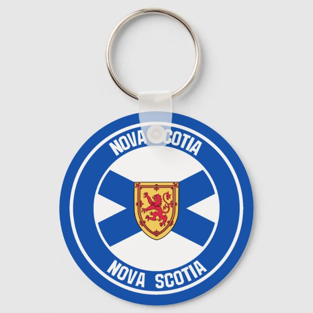 Nova Scotia Runde Emblem Schlüsselanhänger (Vorderseite)